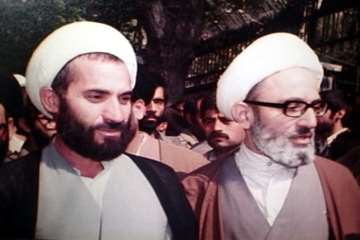 شهید و مرحوم آیت الله مهدوی کنی-حسینیه جماران-1359